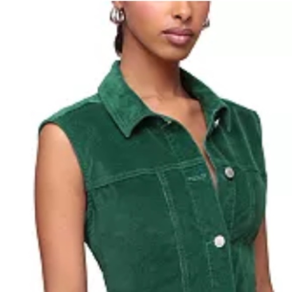 Do not buy sold consignment $225 Corduroy Maxi Dress Green SOLDOUT Size 8 - Picture 13 of 15